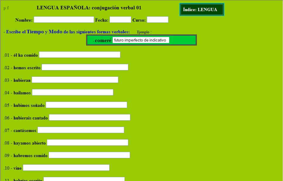 Verbos | Recurso educativo 36186