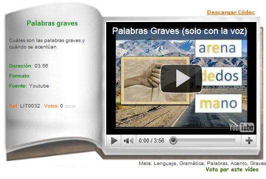 Palabras graves | Recurso educativo 36356