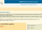 Multiplicación de números enteros | Recurso educativo 36631