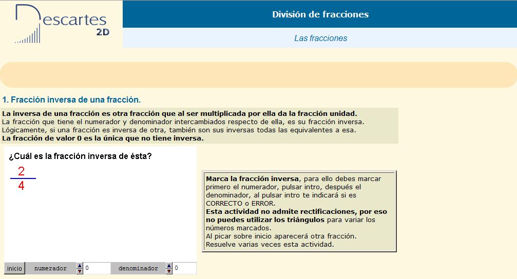 Fracción inversa de una fracción | Recurso educativo 36656