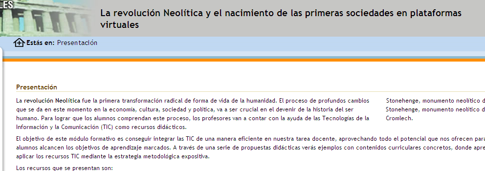 La revolución Neolítica y el nacimiento de las primeras sociedades en plataformas virtuales | Recurso educativo 37026