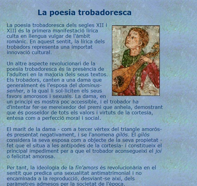 La poesia trobadoresca | Recurso educativo 37118