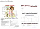 Hobbies and summer activities | Recurso educativo 38408