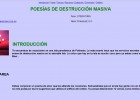 Poesías de destrucción masiva | Recurso educativo 42798