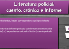 Cuento, crónica e informe | Recurso educativo 45122