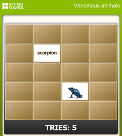 Game: Venomous animals | Recurso educativo 47495