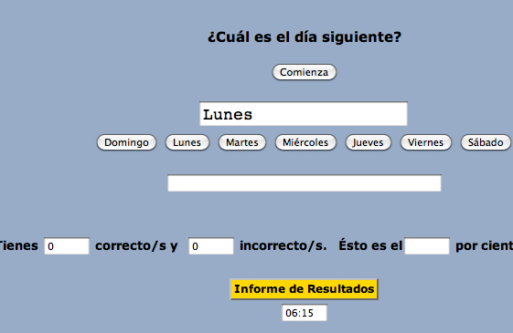 Actividad: los días de la semana | Recurso educativo 48142