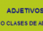 Tipos o clases de adjetivos | Recurso educativo 63246