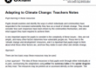 Adapting to climate change: Teachers notes | Recurso educativo 77537