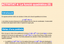 Activitat 4: La funció quadràtica (II) | Recurso educativo 83104