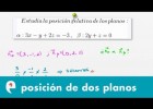 Posición relativa de dos planos secantes (ejercicio) | Recurso educativo 109320