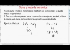 Suma y resta de monomios Ejercicios iniciales | Recurso educativo 111458