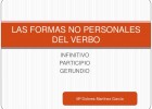 Formas no personales del verbo | Recurso educativo 120949