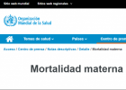 Mortalidad materna | Recurso educativo 788636